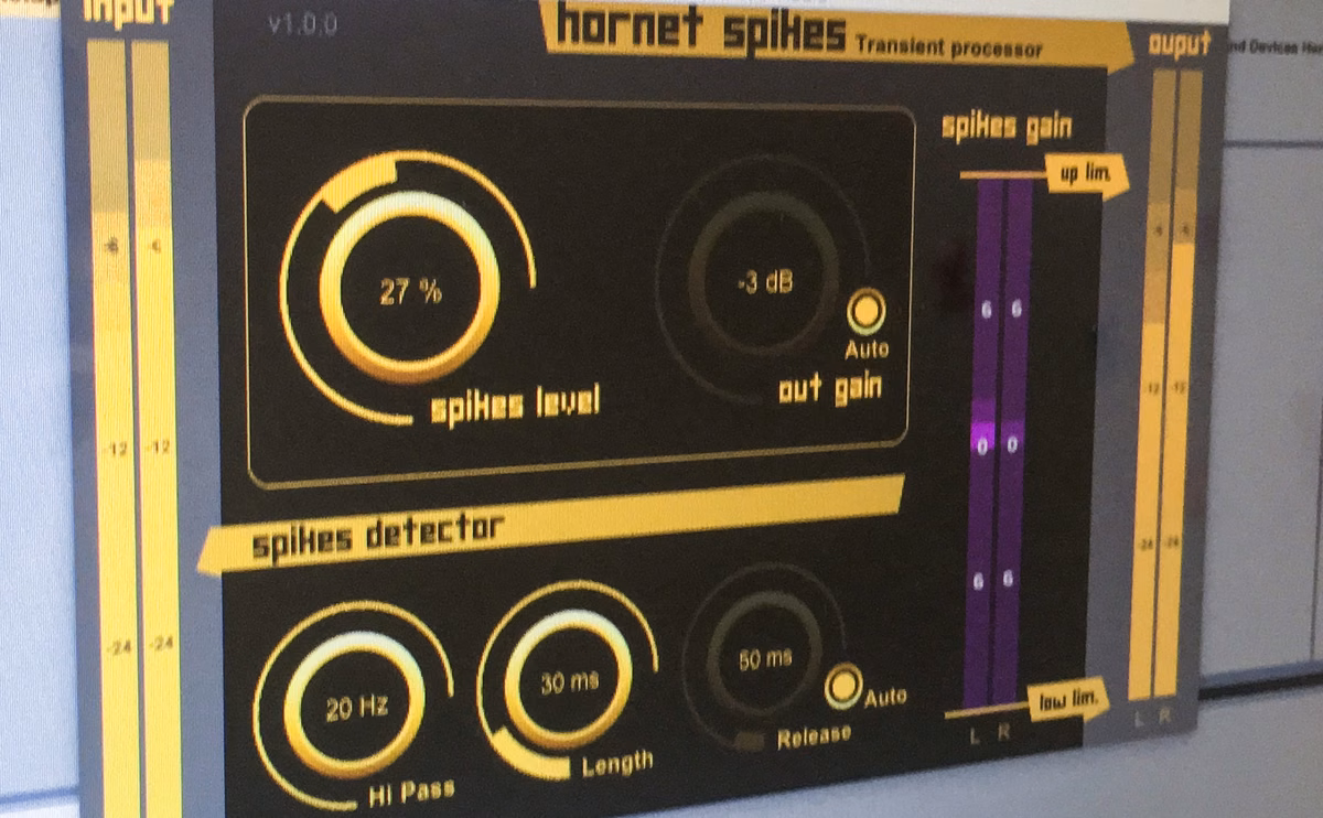 HoRNet Spikes: Free Transient Shaper Plugin for macOS and Windows